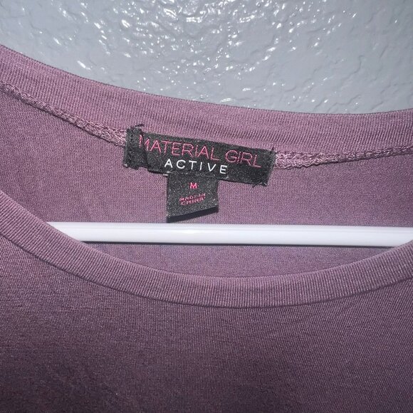 Material Girl Long Sleeve Top with Tie Front, Size Medium - Picture 2 of 3